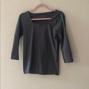 White House black market grey 3/4 sleeve shirt